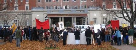  November 21, 2009: Haligonians mount a vigorous protest against the First Halifax International Security Forum, funded by DND and ACOA.