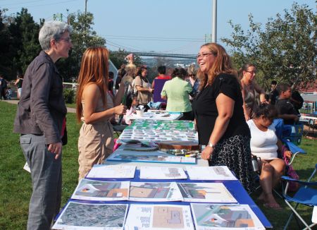 The MicMac Friendship Centre and the North End Community Health Centre welcomed neighbours to a barbecue in order to hear their input. Photo by Hilary Beaumont