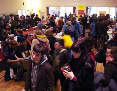 Zine fair packed with people on Brunswick Street, this past Saturday