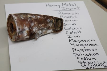 High levels of metals have corroded pipes and faucets in the Harrietsfield - Williamswood area. [Photo: Rebecca Hussman]
