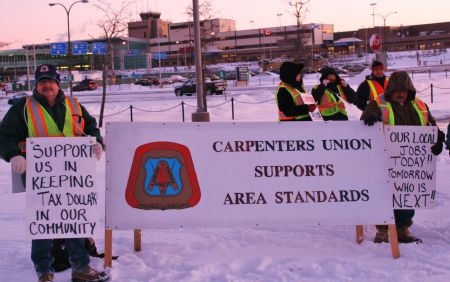 Carpenter's and Allies Watch the Sun Rise at Halifax Airport Photo: Miles Howe