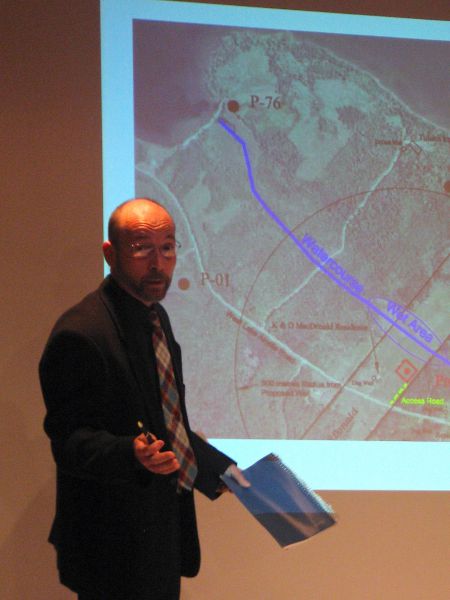 Roberts Parkins analyzed the map submitted to the court by the government (Natascia Lypny photo).