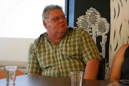 Michael Cassady was one of the panellists at the July 17 CCPA report launch unhappy over changes to Income Assistance rules.  The response to the report by the Minister of Community Services has left many poverty activists angry and disappointed. Photo by Robert Devet