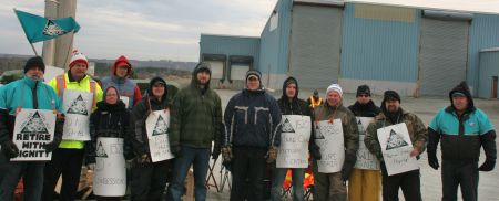 The picket line on March 13th (photo: Miles Howe)