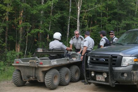 RCMP routinely block access to SWN Resource Canada's 'Line 5' [Photo: Miles Howe