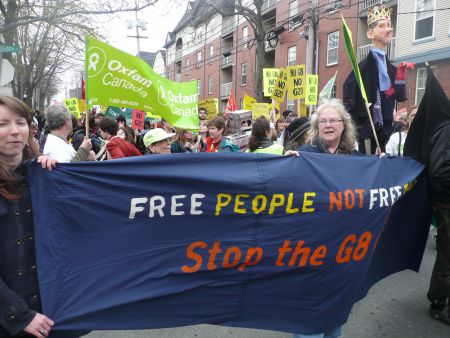 G8 leaders are prioritizing profit over people and the environment, say protesters.  Photo: Hillary Lindsay