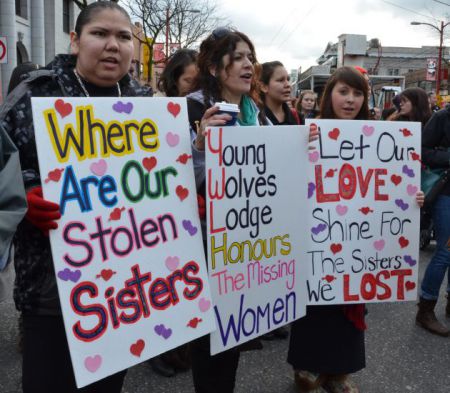 More Indigenous women have been murdered since Labrador Inuk Loretta Saunders was found dead alongside a highway in N.B. last February. But Canada still refuses to launch a national public inquiry into missing and murdered Indigenous women, many say because acknowledging the roots of the problem would mean naming colonialism. Photo Murray Bush, flux photo