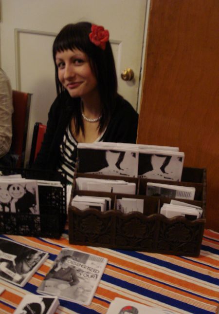 Anchor Archive resident, Nico at her table