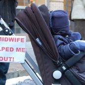 About 200 people from across the province rallied in Halifax this afternoon, demanding access to midwifery services. The province’s current legislation limits the number of midwives that can legally practice in N.S, and confines midwives to three ‘model sites’ chosen by the province.