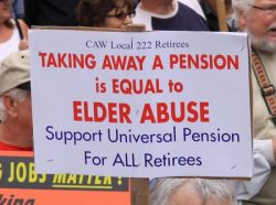 Workers are demanding pensions as a right
