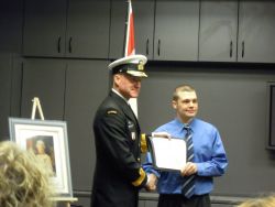 Commodore McKeighan and Horner's first certificate for his "Me Wall"