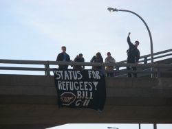 Migrant justice activists protest Bill C-11