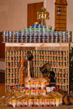 PICTOU UNITED CHURCH is Once again Creating  our CAN-STRUCTION CHRISTMAS CREATION!