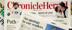 As much as you might want to contribute an op-ed to the Herald and see your name in print, the Typographical Union is asking you to hold off until they have a new contract. [Photo: www.huffingtonpost.ca]