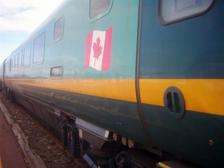 A Montreal-Halifax Ocean line Via Rail train (photo by abdallahh, Flickr).
