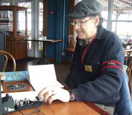 Derek Harrison, Maritime Museum demonstrates Morse Code