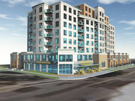 Artist rendering of the St. Joseph's Square condominium development (DowntownHalifaxCondos.com).