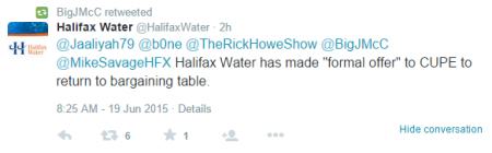 Back to the table, tweets Halifax Water