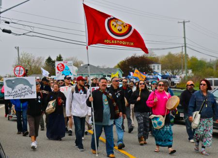 Earlier this year, hundreds descended upon the community of Red Head, New Brunswick, in protest over TransCanada's Energy East pipeline. [Photo: M. Howe]