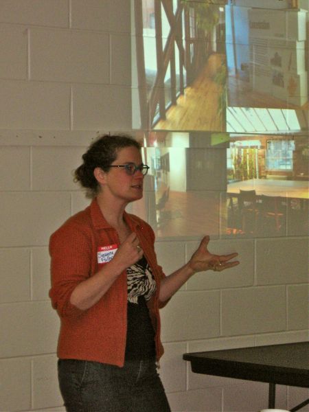 Susanna Fuller presented photos of inspiration from community centres she visited in Toronto (Natascia Lypny photo).