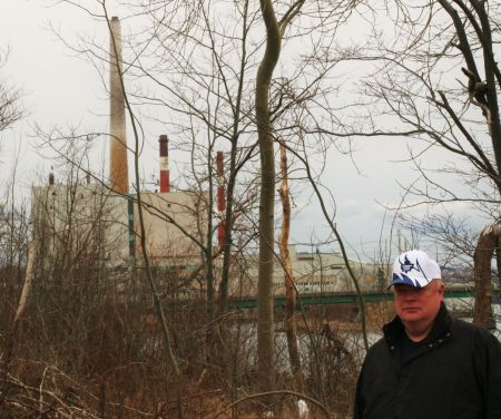 Peter Boyles and the Trenton Generating Station [Photo: Miles Howe]
