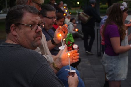 Candle lit at the Halifax Pride International Candlelight Vigil, Monday, July 20, 2015.
