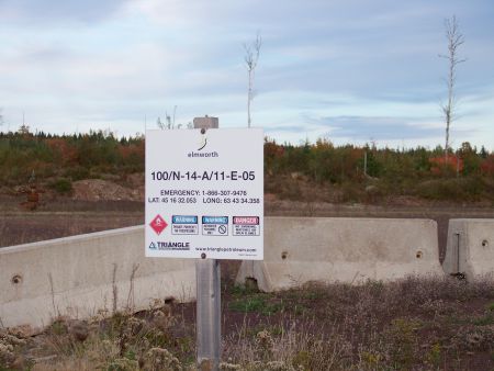 Triangle Petroleum sign near Noel Lake, Hants County, October 2012 (photo: NOFRAC) 