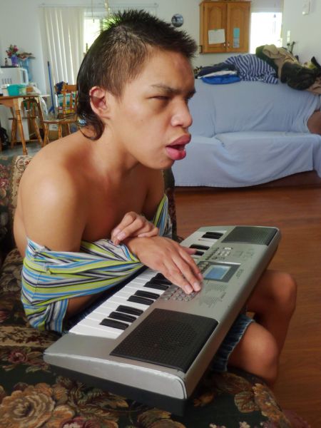 Jeremy Meawasige loves music, and will be able to remain at home under the care of his mother, thanks to yesterday's ruling by Federal Court Justice Mandamin. photo: Moira Peters