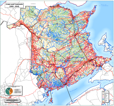 Exclusive: Map shows glyphosate applications in New Brunswick 2005 - 2014