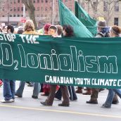 Young climate change activists make a point, but Harper seems oblivious
