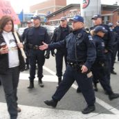 CUPW leader Toni MacAfee before her arrest