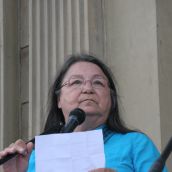 Alma Brooks from the Wabanaki Confederacy. Photo: Miles Howe