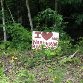 A sign of love for the Nashwaak River Valley. Photo: Tracy Glynn. 