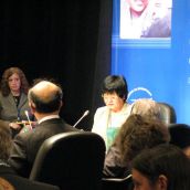 Bev Oda, Canadian Minister of International Cooperation, delivers her opening address