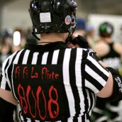 "fifi la flirt", a referee from Anchor City Rollers   