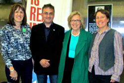 CCL Halifax members with Green Party leader, Elizabeth May in Halifax this spring 2015