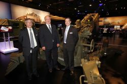 ACOA Minister Keith Ashfield and other sycophants visit an artillery display at the Franborough International Airshow in 2010.