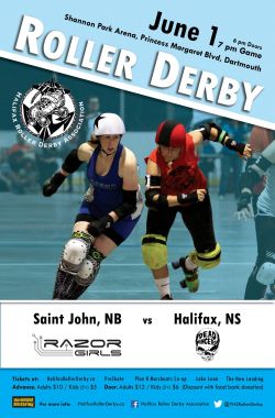Halifax Roller Derby's Dead Ringers Face Saint John Razor Girls This Weekend